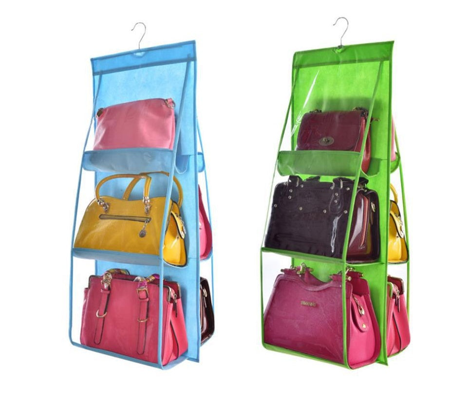 Three-dimensional Six-grid Storage Bag Storage Bag Creative Sundries Bag Daily Storage Non-woven Hanging Dust Bag