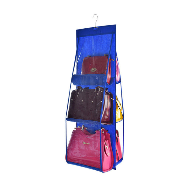 Three-dimensional Six-grid Storage Bag Storage Bag Creative Sundries Bag Daily Storage Non-woven Hanging Dust Bag