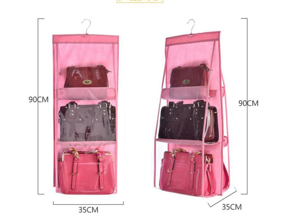 Three-dimensional Six-grid Storage Bag Storage Bag Creative Sundries Bag Daily Storage Non-woven Hanging Dust Bag