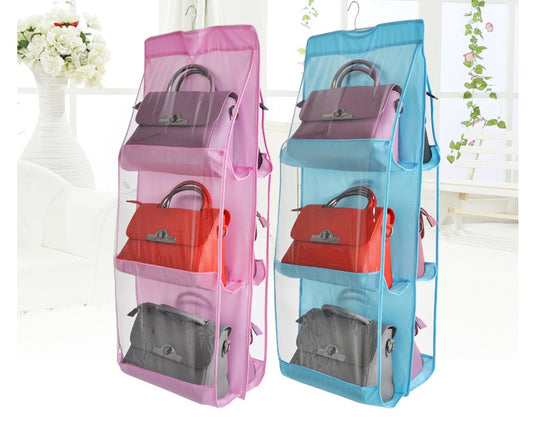 Three-dimensional Six-grid Storage Bag Storage Bag Creative Sundries Bag Daily Storage Non-woven Hanging Dust Bag