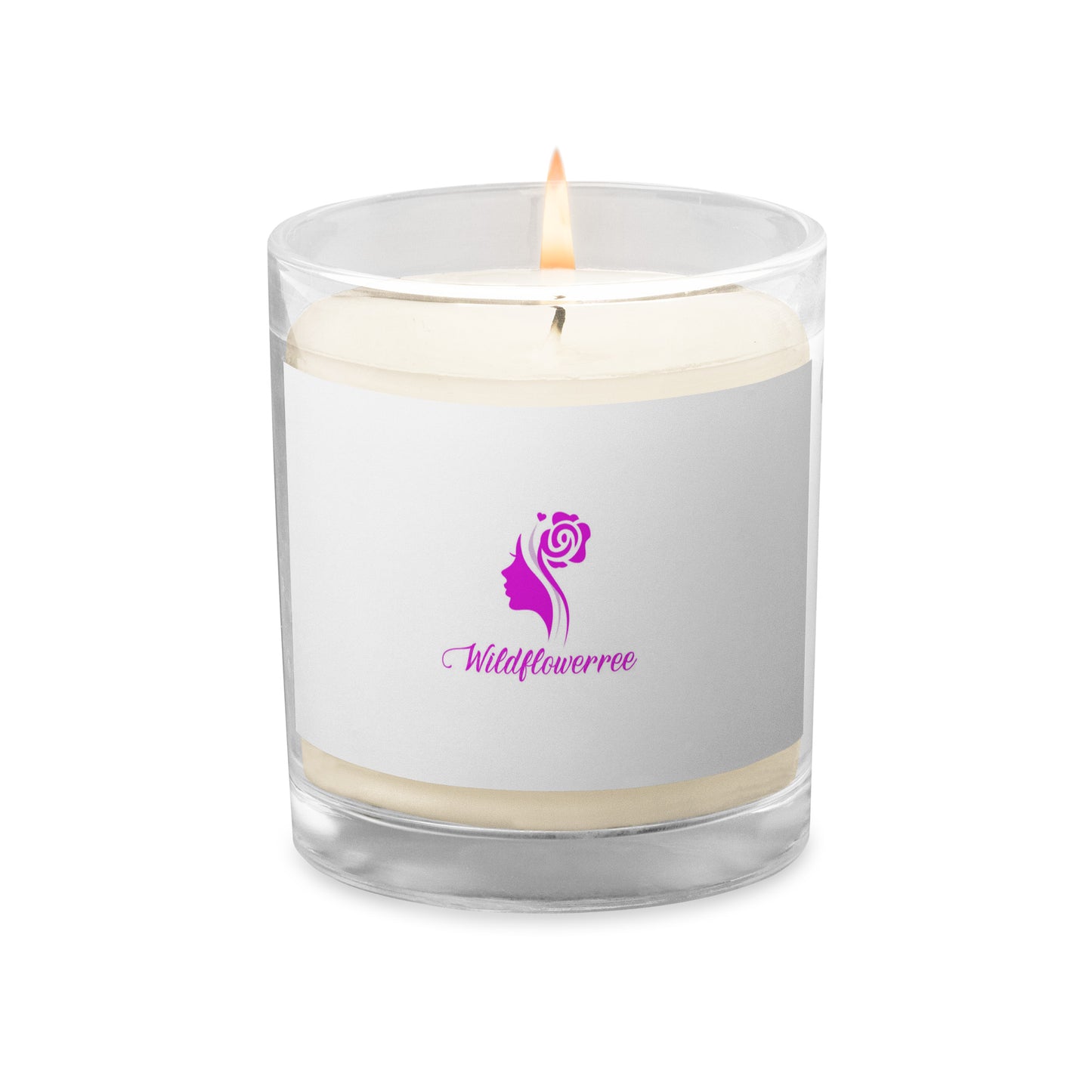 Glass jar soy wax candle